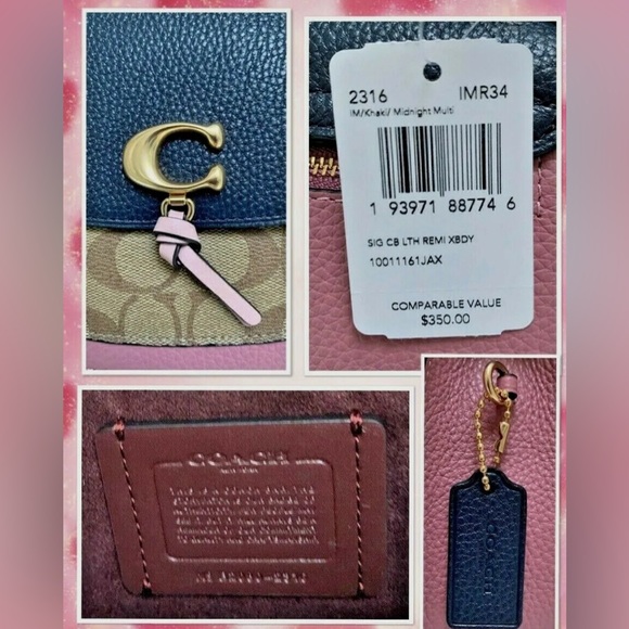 NWT COACH Remi Saddle Bag In Colorblock Signature Canvas - Picture 4 of 13